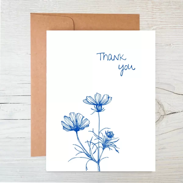 Wildflower Thank You Card: Plantable, Sustainable, Blue