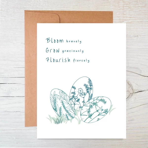 Plantable Encouragement Card: Wildflower Seeds, Bloom, Grow