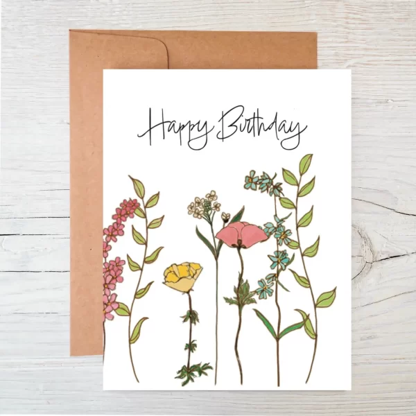 Wildflower Seed Birthday Card: Plantable Flower Garden